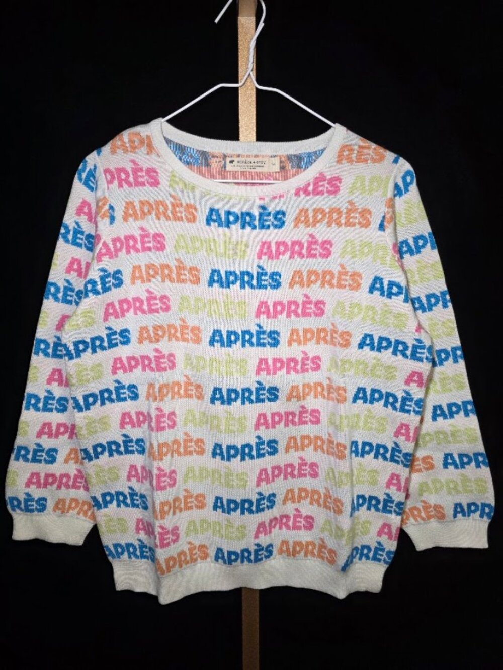 NWT Monica + Andy Organic Knit Sweater (Rainbow Apres Ski) Youth 14